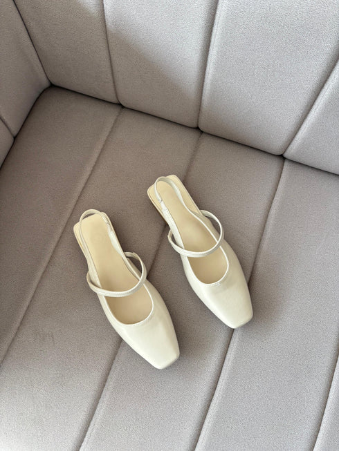 Women Casual Close Toe Sling Slid On Heels